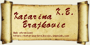 Katarina Brajković vizit kartica
